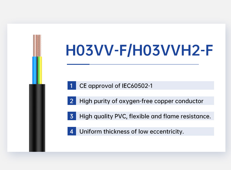 218Y/2192Y cable H03VV-F/H03VVH2-F flexible wire pvc cable(图2)