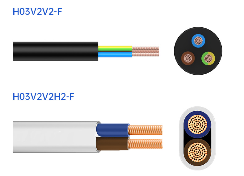 Multi core H03V2V2-F/ H03V2V2H2-F flexible wire pvc cable(图3)
