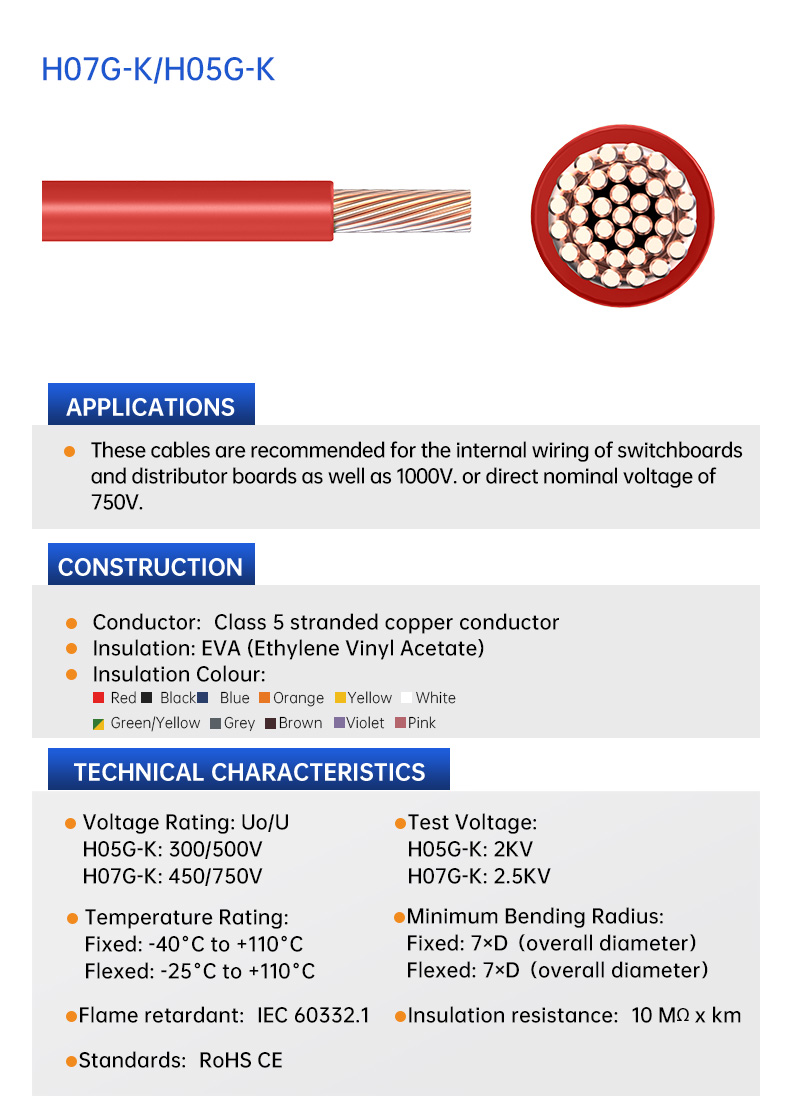H05G-K/H07G-K fixed wiring Heat-resistant cables(图3)