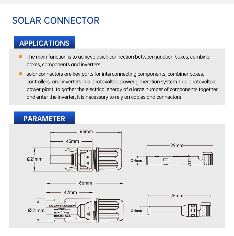 TUV IP68 Waterproof Solar Connectors(图3)